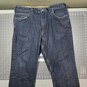 Duluth Trading Jeans 40x30 Double Flex Ballroom Relaxed Stretch Straight Dark